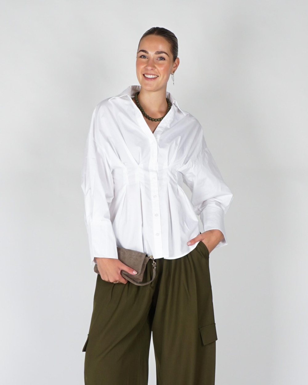 Refined Department GETAILLEERDE BLOUSE GUUSJE Wit