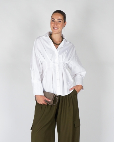 Refined Department GETAILLEERDE BLOUSE GUUSJE Wit