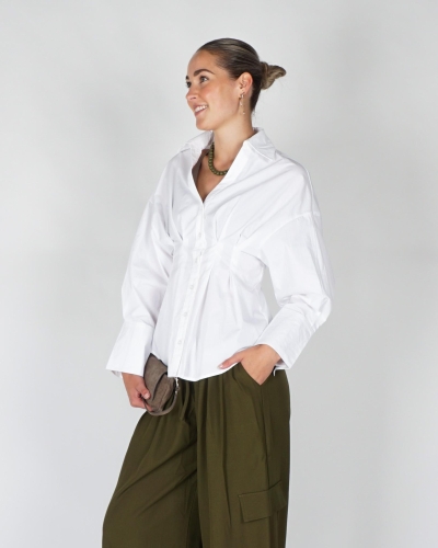 Refined Department GETAILLEERDE BLOUSE GUUSJE Wit