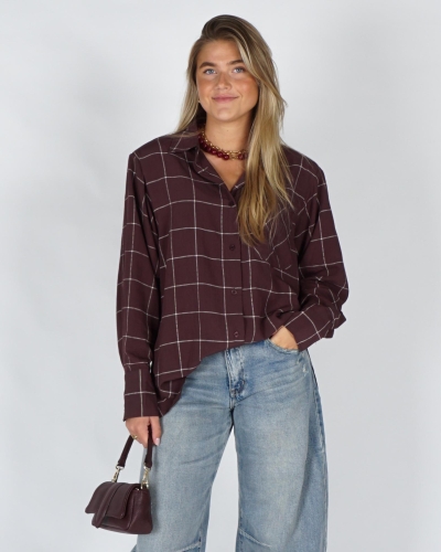 Refined Department CHECK BLOUSE NARO Bruin