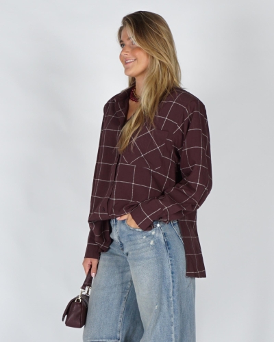 Refined Department CHECK BLOUSE NARO Bruin