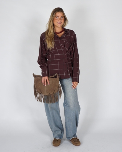 Refined Department CHECK BLOUSE NARO Bruin