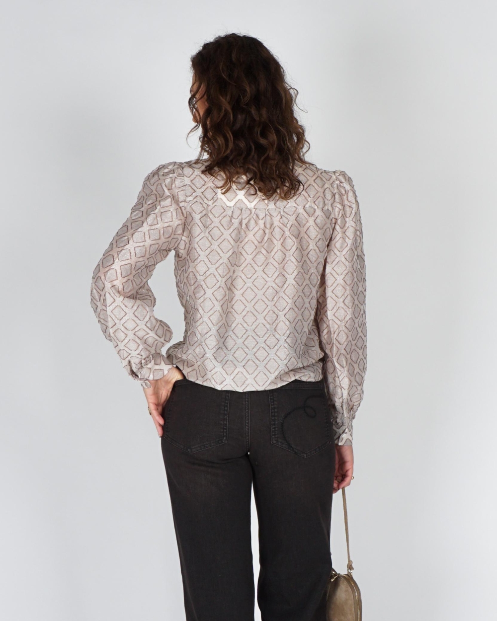 Nukus BLOUSE ANTONELLA PATTERN Beige