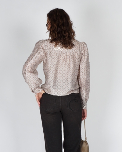 Nukus BLOUSE ANTONELLA PATTERN Beige