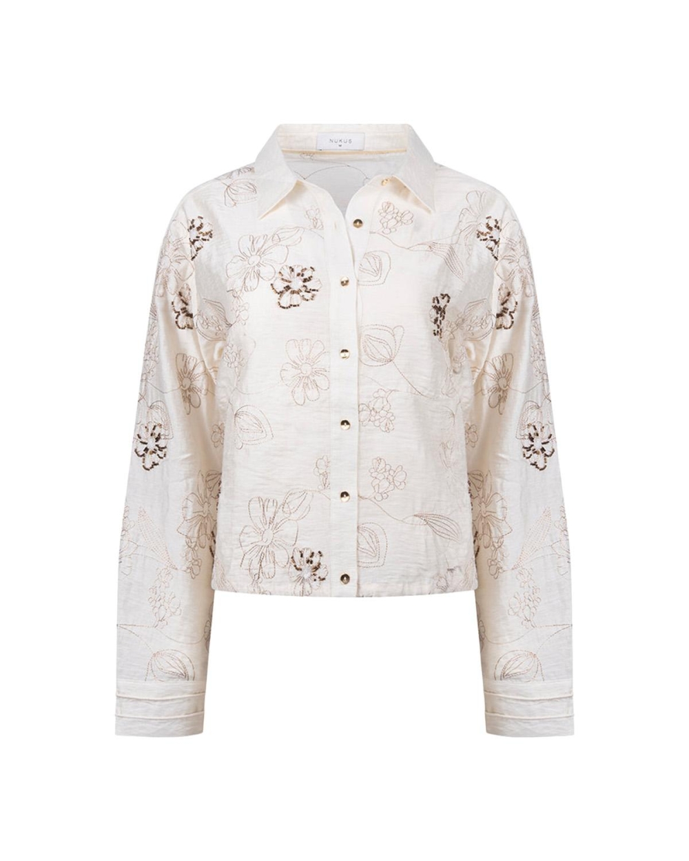 Nukus BLOUSE AALIYA EMBROIDERY Ecru