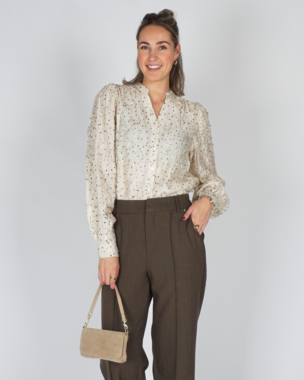 Nukus BLOUSE LIZZY DOTS Ecru