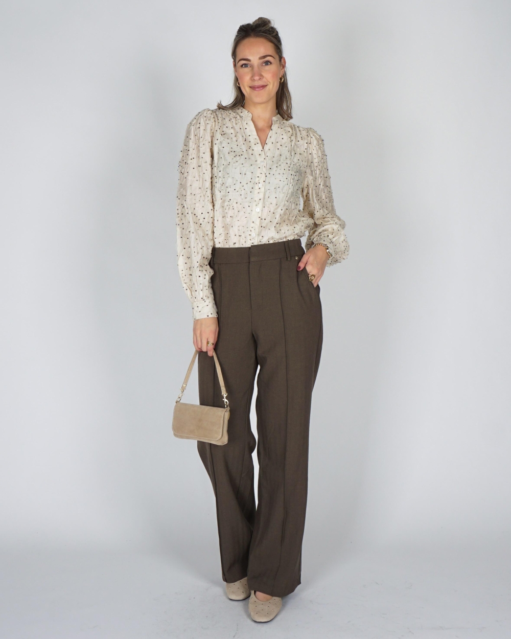 Nukus BLOUSE LIZZY DOTS Ecru