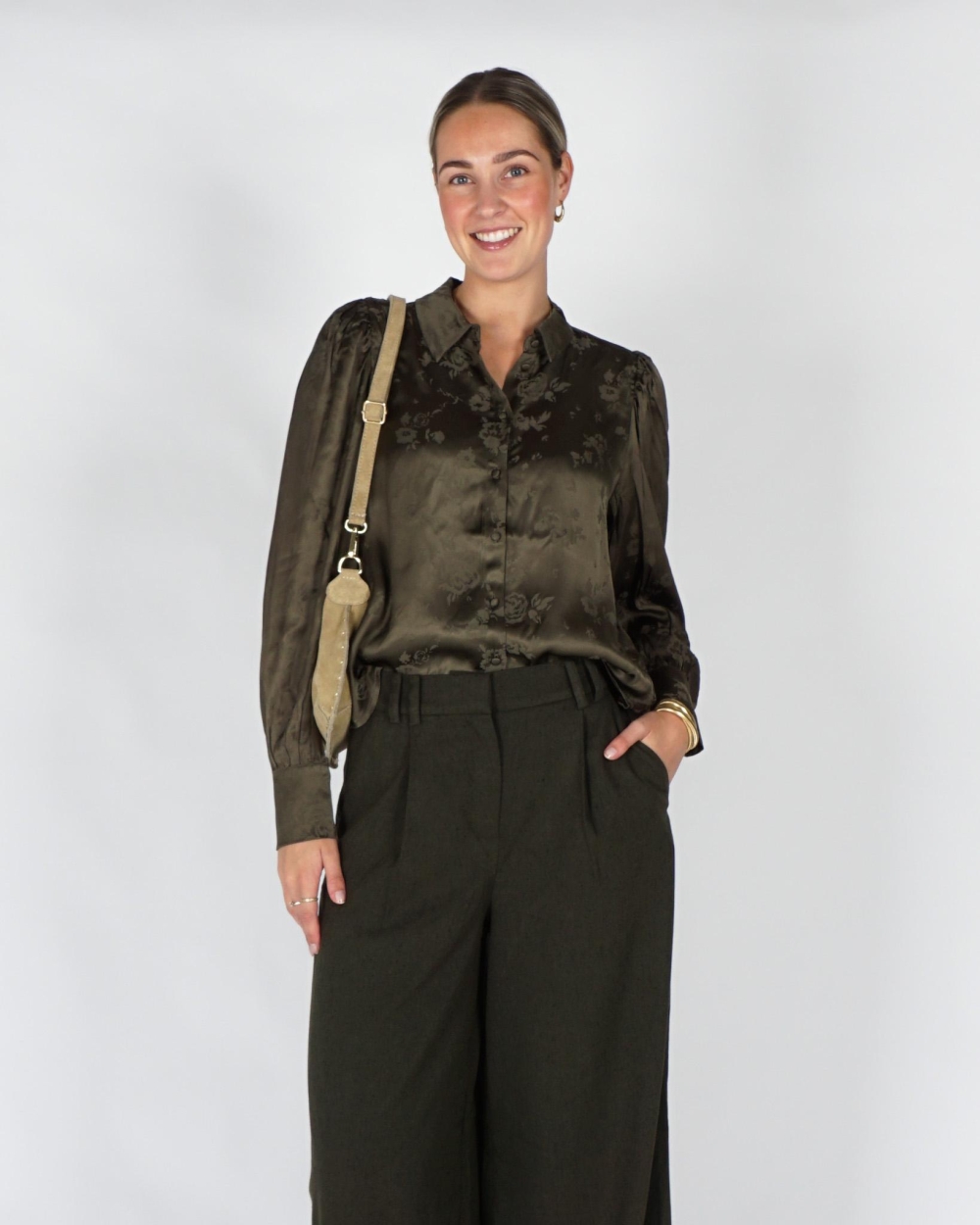 MSCH Copenhagen BLOUSE FLORAN Groen