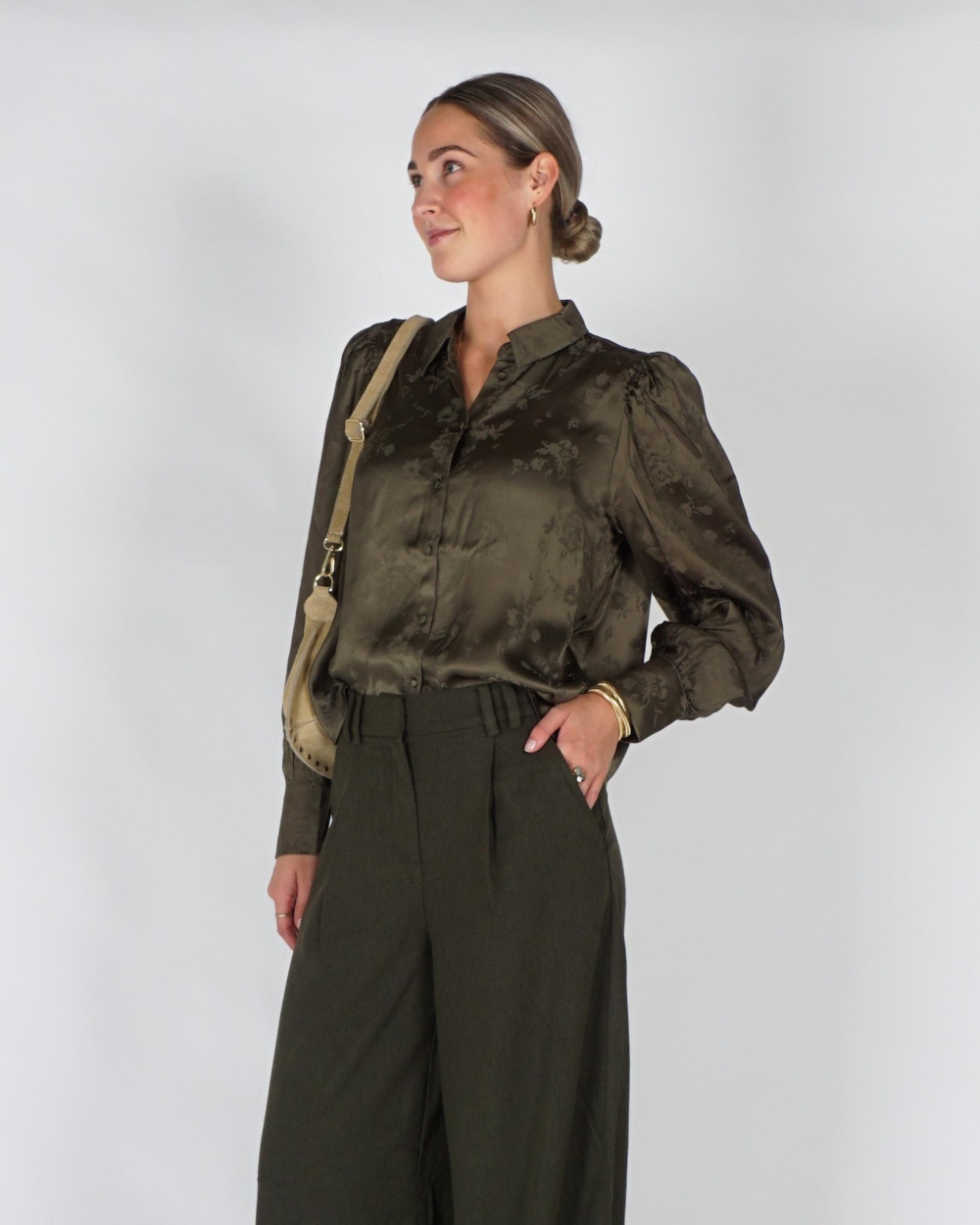 MSCH Copenhagen BLOUSE FLORAN Groen