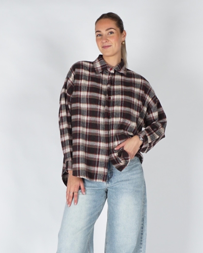 Gossip FLANEL CHECK BLOUSE Bruin