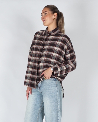 Gossip FLANEL CHECK BLOUSE Bruin