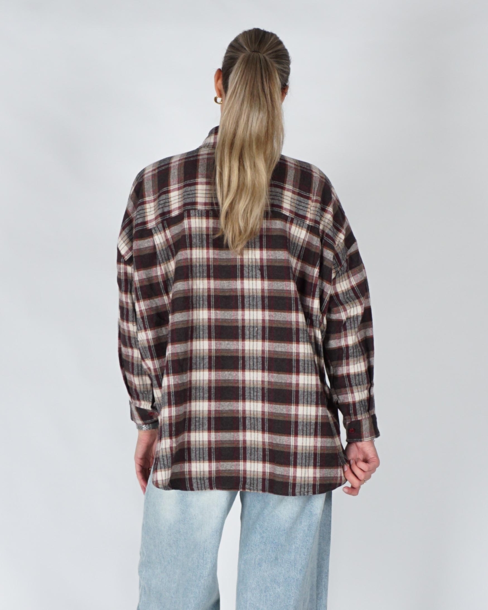 Gossip FLANEL CHECK BLOUSE Bruin