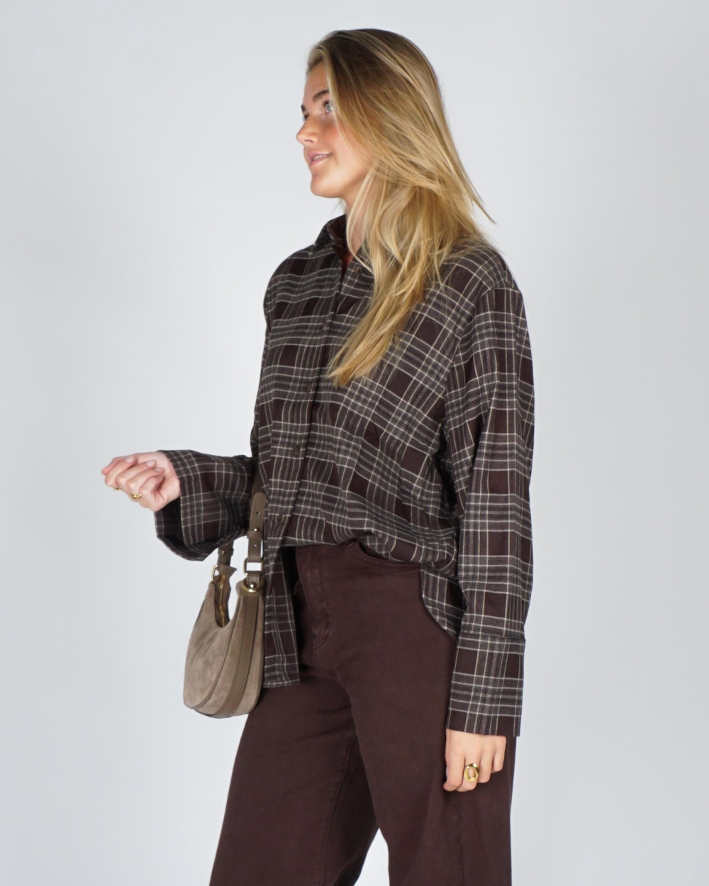 Neo Noir DITA FLANNEL CHECK SHIRT Bruin
