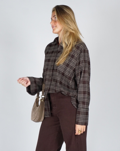Neo Noir DITA FLANNEL CHECK SHIRT Bruin