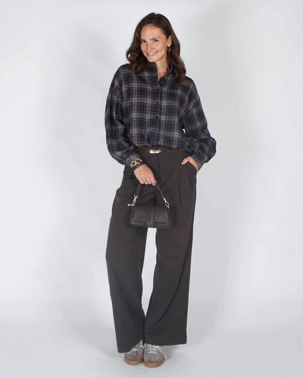 Gossip FLANEL BLOUSE CHECK Bruin