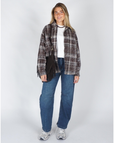 Gossip CHECK STRASS BLOUSE Bruin
