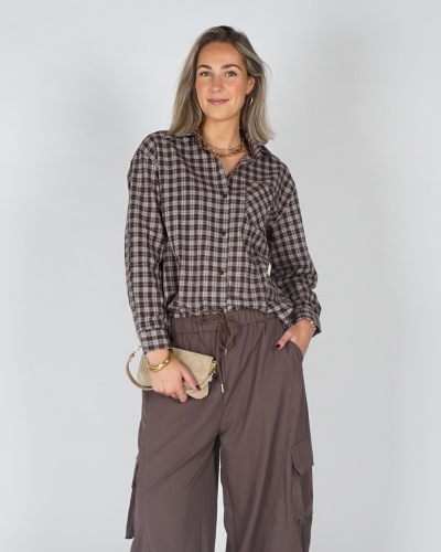 Gossip OVERSIZED CHECK BLOUSE BIBI Bruin