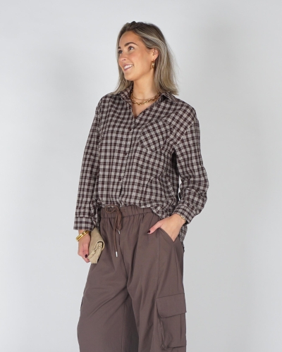 Gossip OVERSIZED CHECK BLOUSE BIBI Bruin