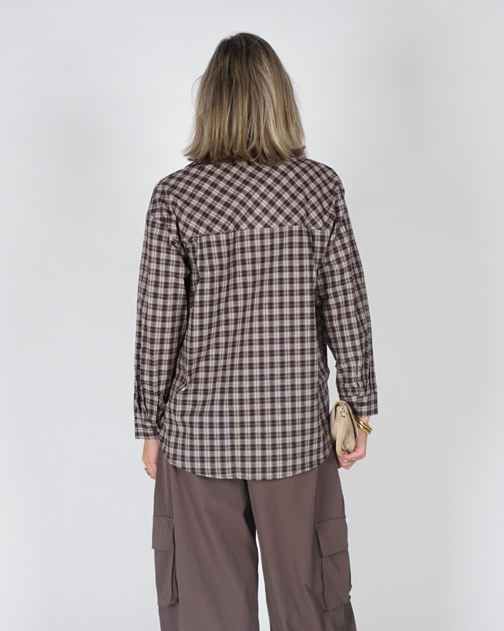 Gossip OVERSIZED CHECK BLOUSE BIBI Bruin
