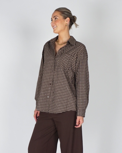 Gossip 5550-7 OVERSIZED CHECK BLOUSE STRASS