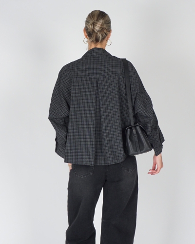 Gossip CHECK BLOUSE OVERSIZED Zwart