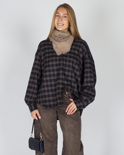 Gossip 65103 CHECK  FLANEL BLOUSE