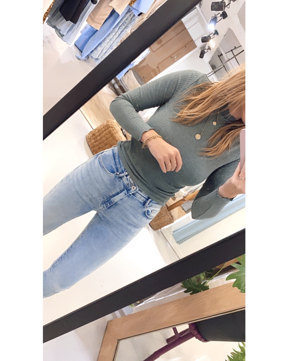EMMA HIGH NECK TOP GROEN