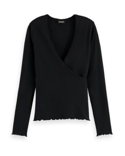 Scotch & Soda OVERSLAG TOP MET LANGE MOUW 