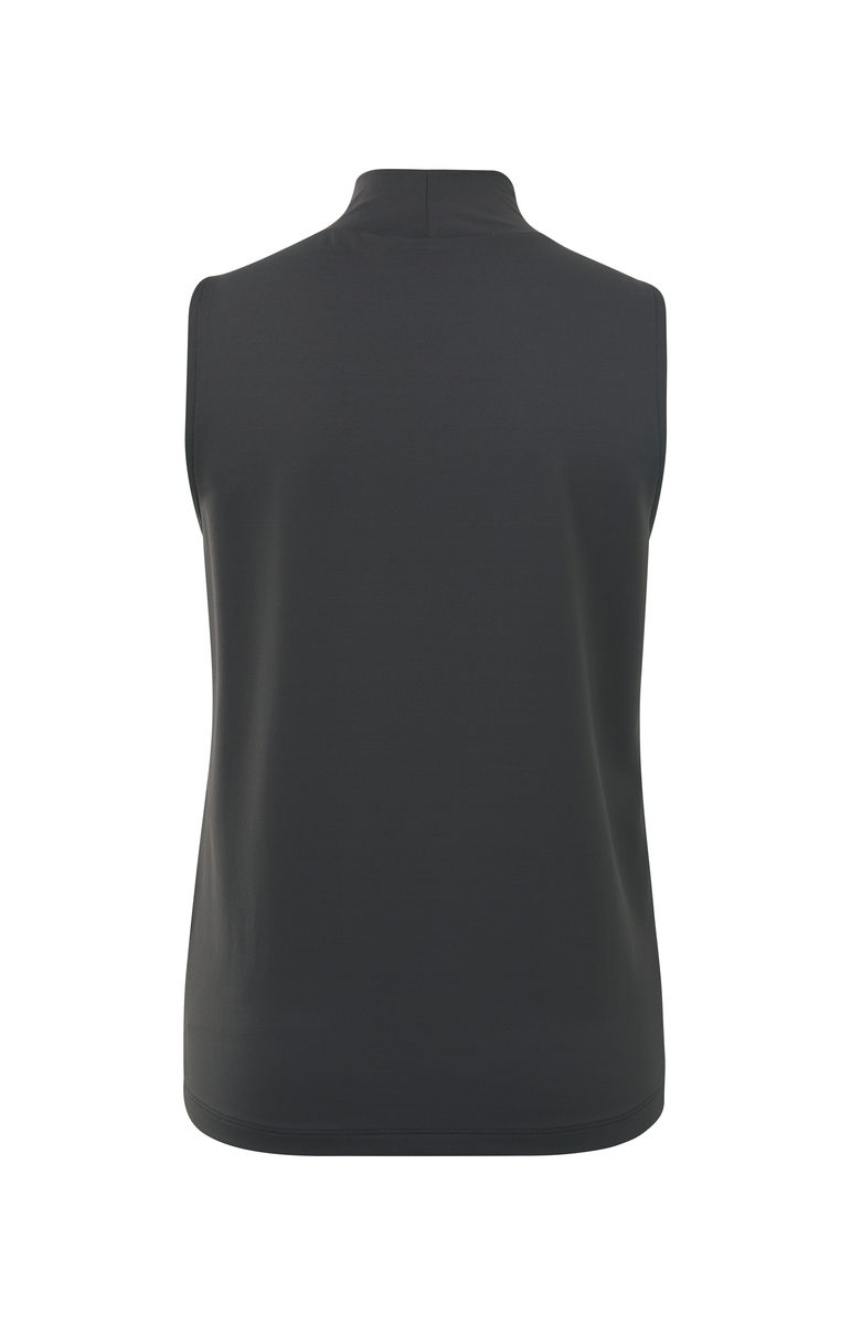 HIGH NECK MOUWLOZE TOP ZWART