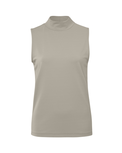 YAYA HIGH NECK MOUWLOZE TOP BEIGE