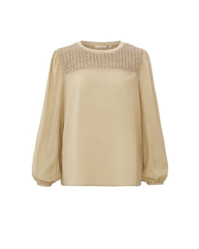 YAYA STRUCTURE GATHERING TOP BEIGE