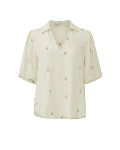 YAYA SHORT SLEEVE TUNIC TOP BEIGE 