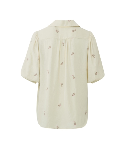 SHORT SLEEVE TUNIC TOP BEIGE 