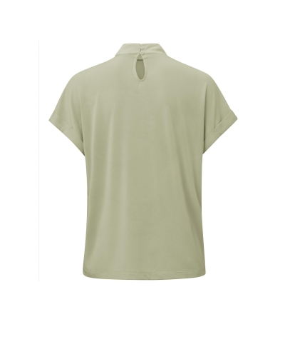 TOP WITH PLEAT GROEN
