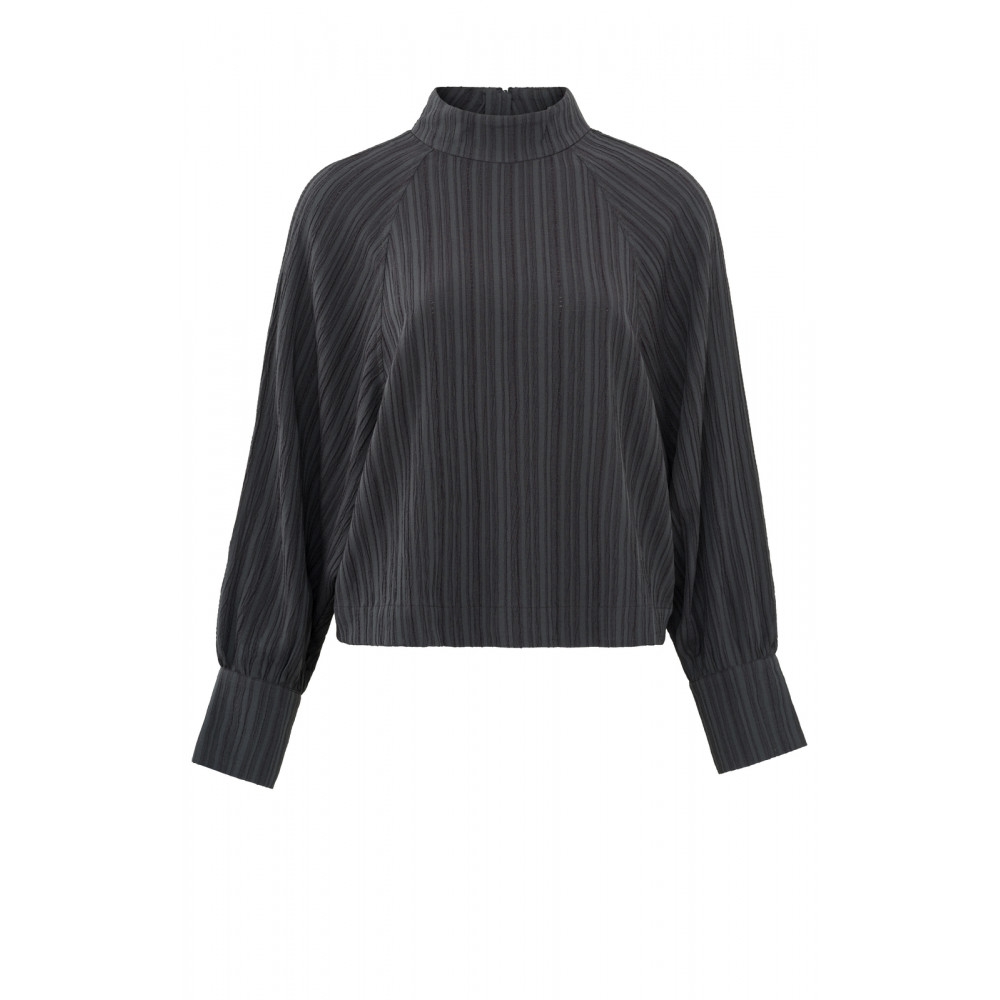 JACQUARD TOP GRIJS