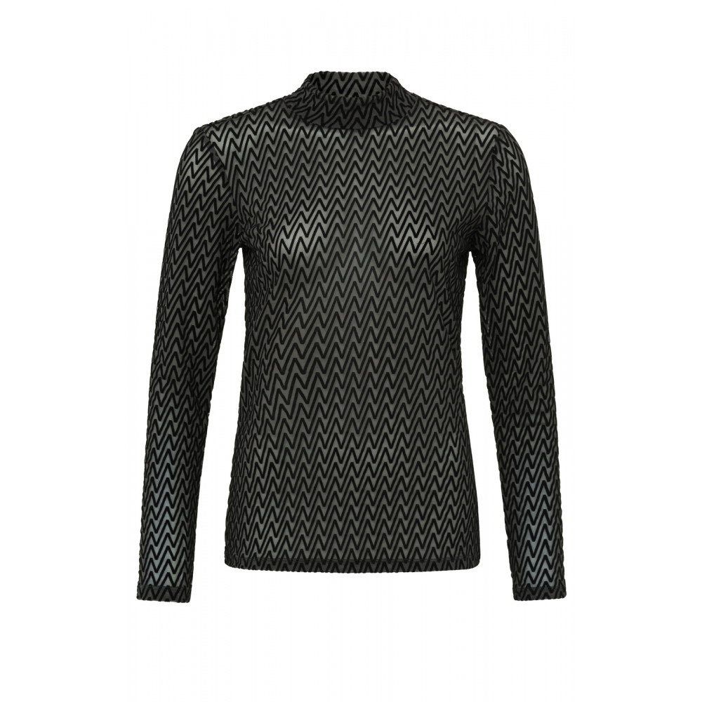 MESH TOP ZWART