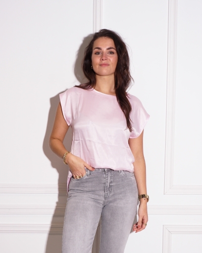 YAYA TOP STOFFEN MIX ROZE