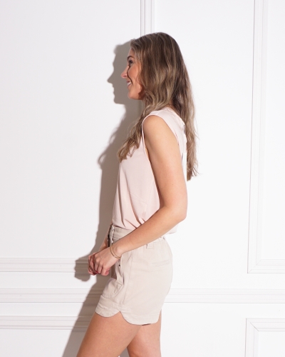 YAYA TOP MET KNOOP ACCENT LICHTROZE