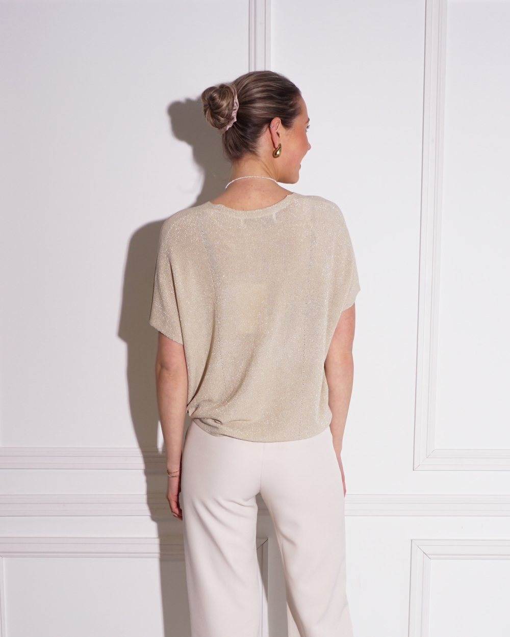 LUREX TOP DINA BEIGE