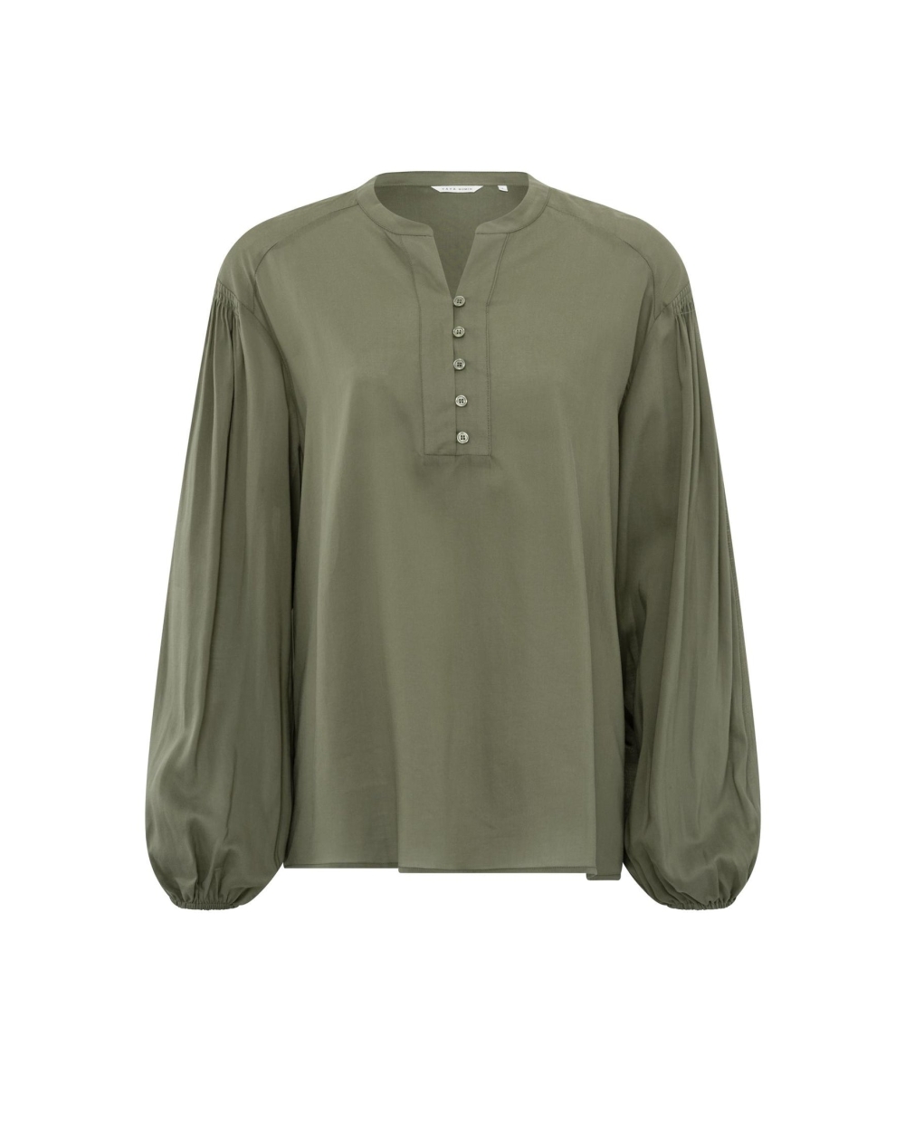 BLOUSE MET GEPLOOIDE DETAILS GROEN