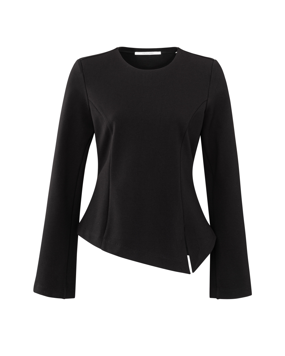 JERSEY TOP MET SPLIT DETAIL