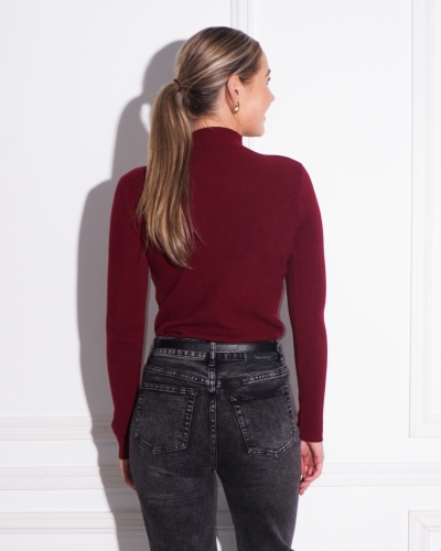 BABY RIB TOP BORDEAUX