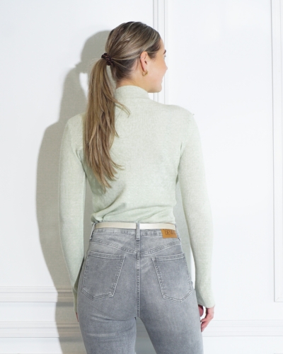 BABY RIB TOP LICHT GROEN