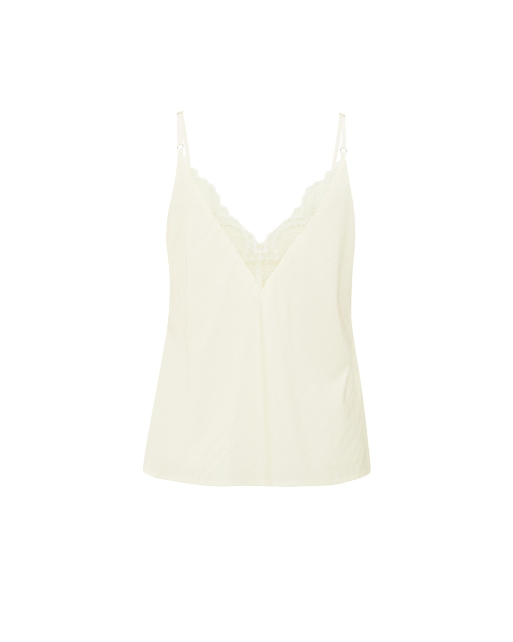 SINGLET MET KANTDETAILS EN VERSTELBARE BANDJES