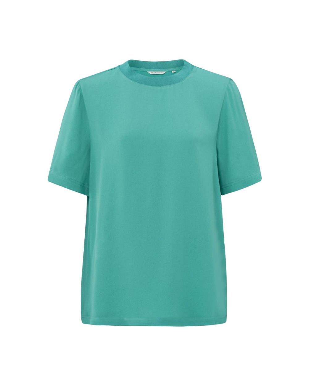 ZACHT GEWEVEN T-SHIRT TURQUOISE