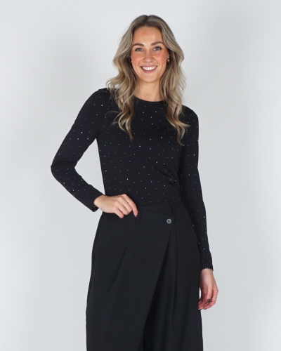 Only TOP ZITA ZWART STRASS