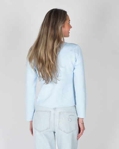 TOP DAYA MET KNOOP LICHTBLAUW