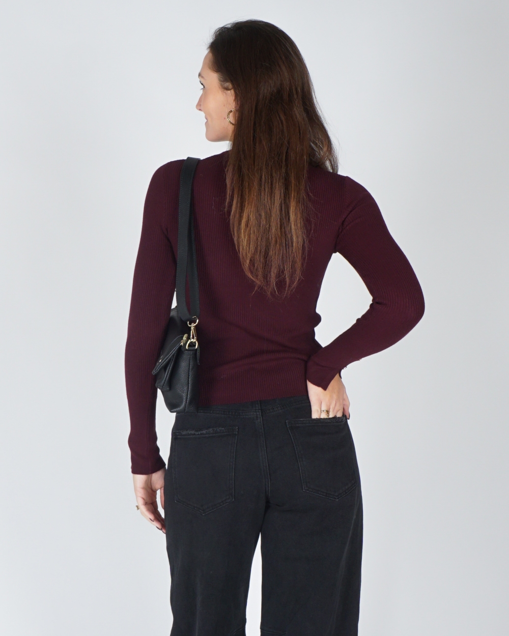 BASIC RIB TOP BORDEAUX