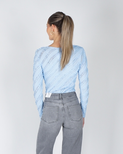 RUFFLE BODY LICHTBLAUW