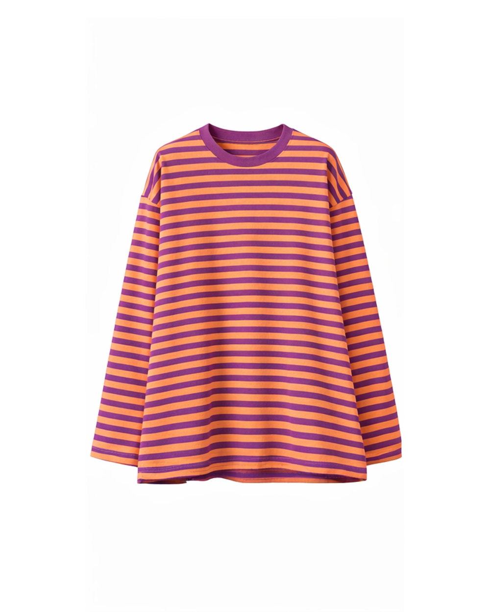 GESTREEPTE LONGSLEEVE KIM PAARS ORANJE